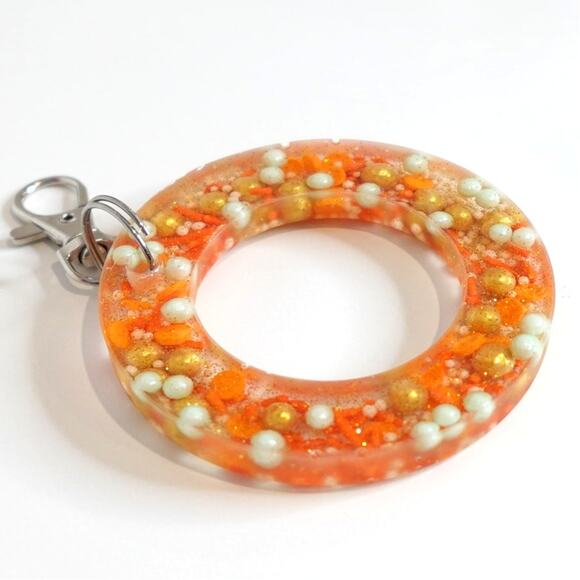 Fall / Dangle pumpkin Round Keychain/Purse Charm - Picture 6 of 6